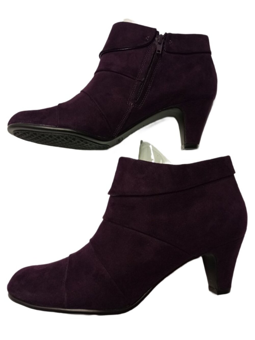 Aerosoles Women's Purple Suede Ankle Boots Booties Size 7 EUC